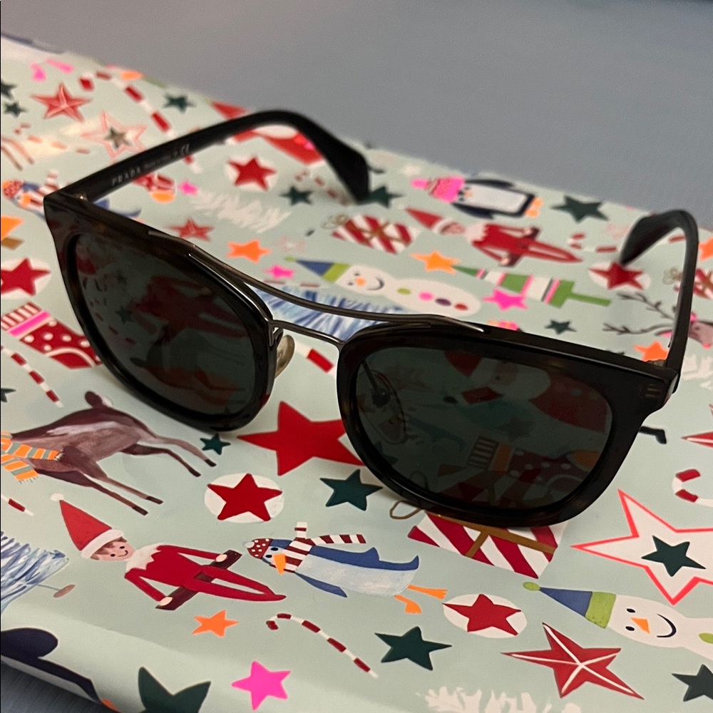 Prada Black Rectangular Sunglasses